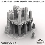 Tabletop Terrain Ruins 28/32mm / Outer Wall B Outer Walls - Divine Bastion, a Failed Arcology