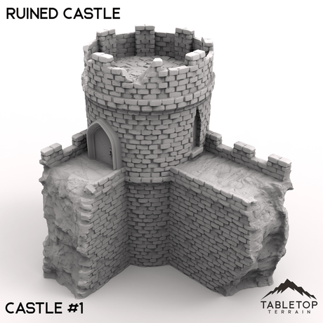 Tabletop Terrain Ruins 32mm / Castle 1 Ruined Castle