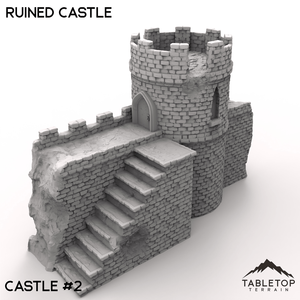 Tabletop Terrain Ruins 32mm / Castle 2 Ruined Castle