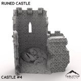 Tabletop Terrain Ruins 32mm / Castle 4 Ruined Castle