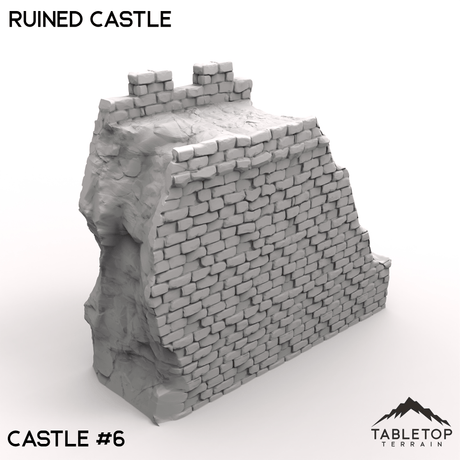 Tabletop Terrain Ruins 32mm / Castle 6 Ruined Castle