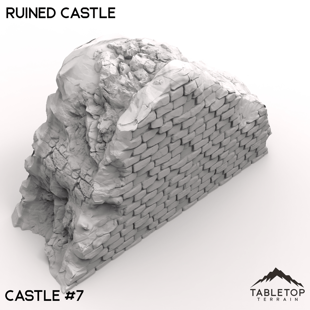 Tabletop Terrain Ruins 32mm / Castle 7 Ruined Castle