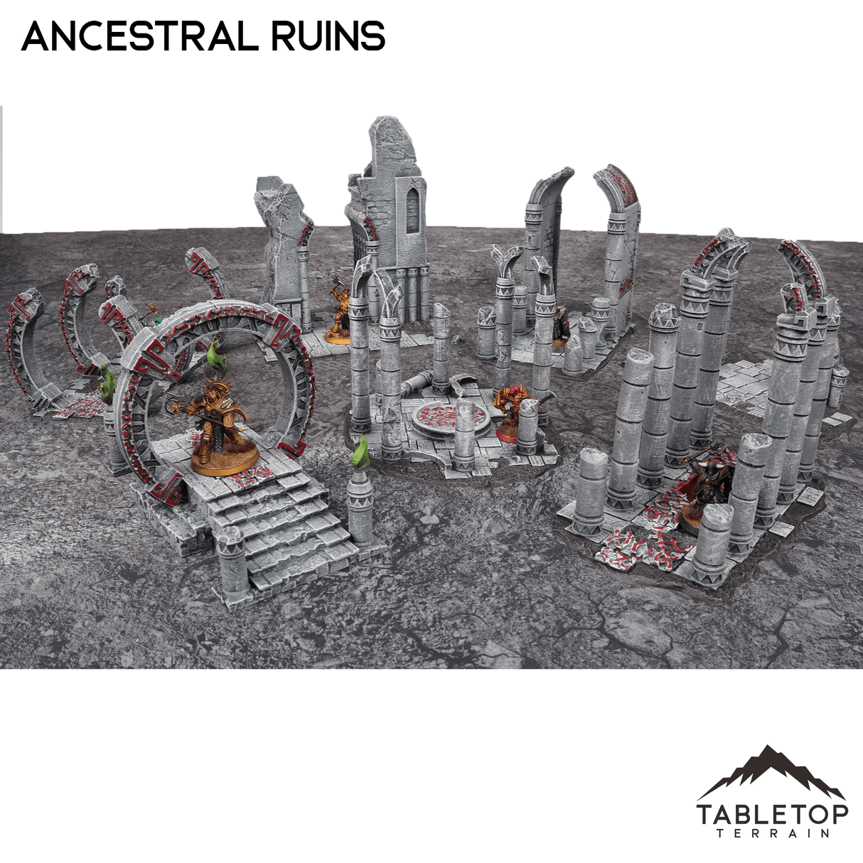 Tabletop Terrain Ruins 32mm / Full set Ancestral Ruins
