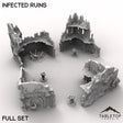 Tabletop Terrain Ruins 32mm / Full Set Infected Ruins