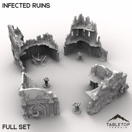 Tabletop Terrain Ruins 32mm / Full Set Infected Ruins