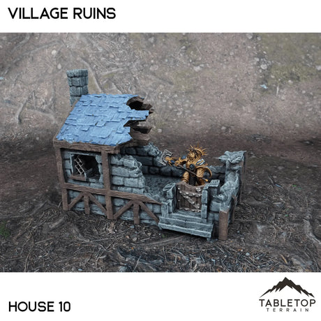 Tabletop Terrain Ruins 32mm / House 10 Village Ruins
