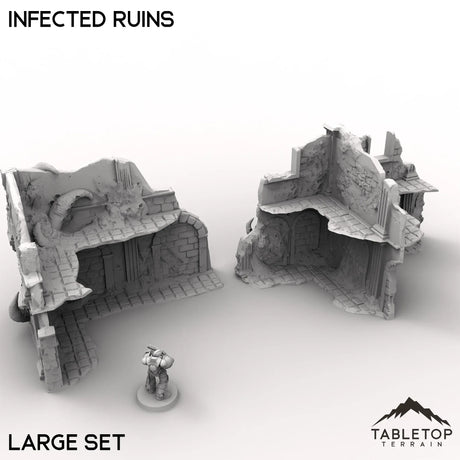 Tabletop Terrain Ruins 32mm / Large Infected Ruins