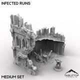 Tabletop Terrain Ruins 32mm / Medium Infected Ruins