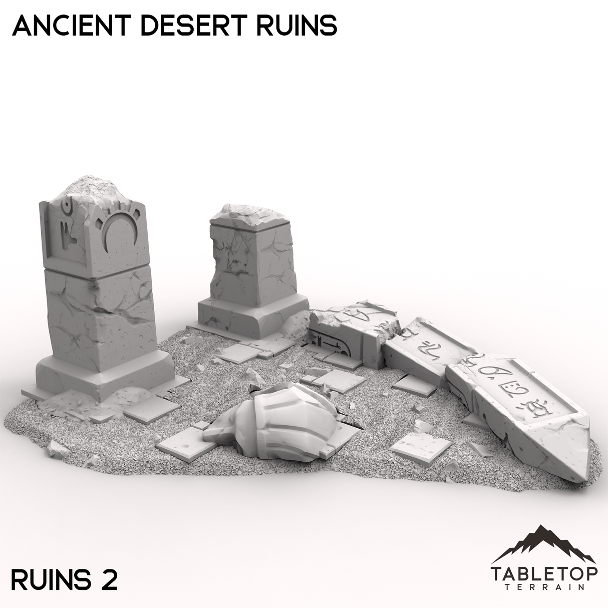 Tabletop Terrain Ruins 32mm / Ruins 2 Ancient Desert Ruins