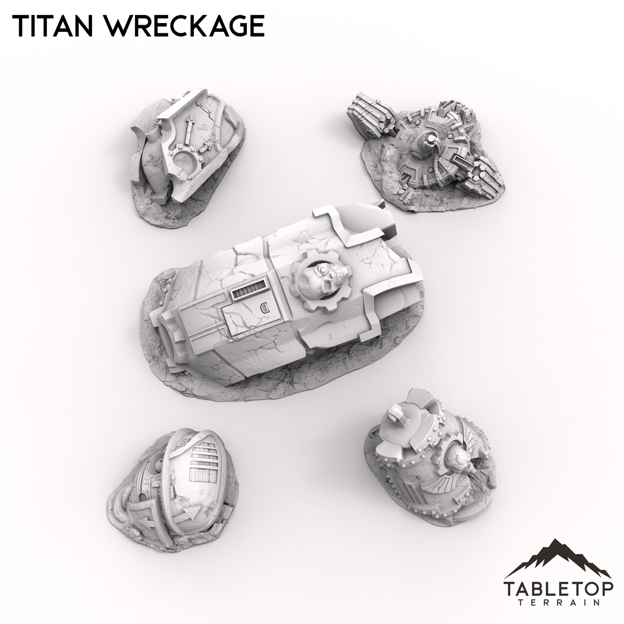 Tabletop Terrain Ruins 32mm Titan Wreckage