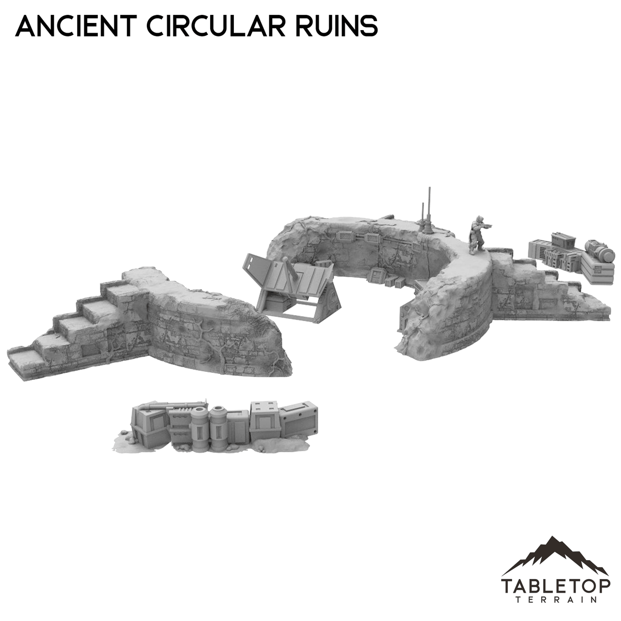 Tabletop Terrain Ruins Ancient Circular Ruins