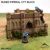 Tabletop Terrain Ruins Building A / 32mm Ruined Imperial City Block