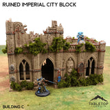 Tabletop Terrain Ruins Building C / 32mm Ruined Imperial City Block
