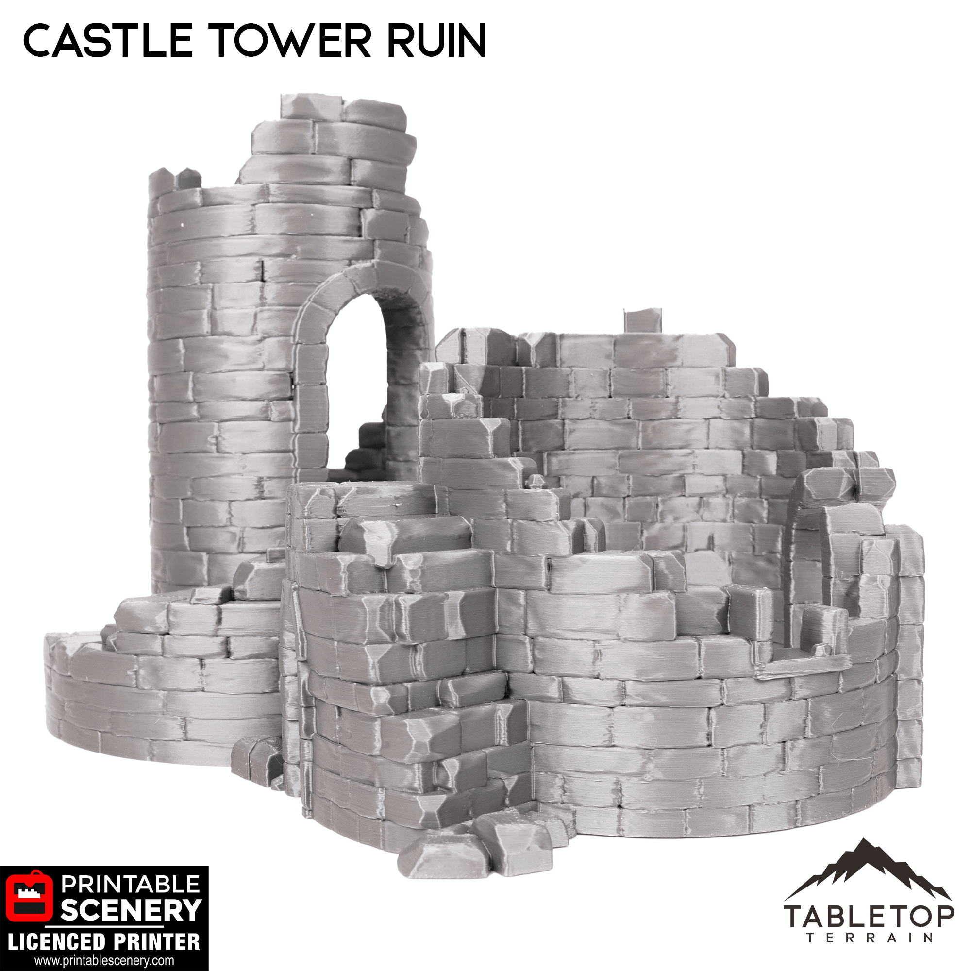 その他 Terrain - Tower, Ruin Castle Tower Ruin – Tabletop Terrain