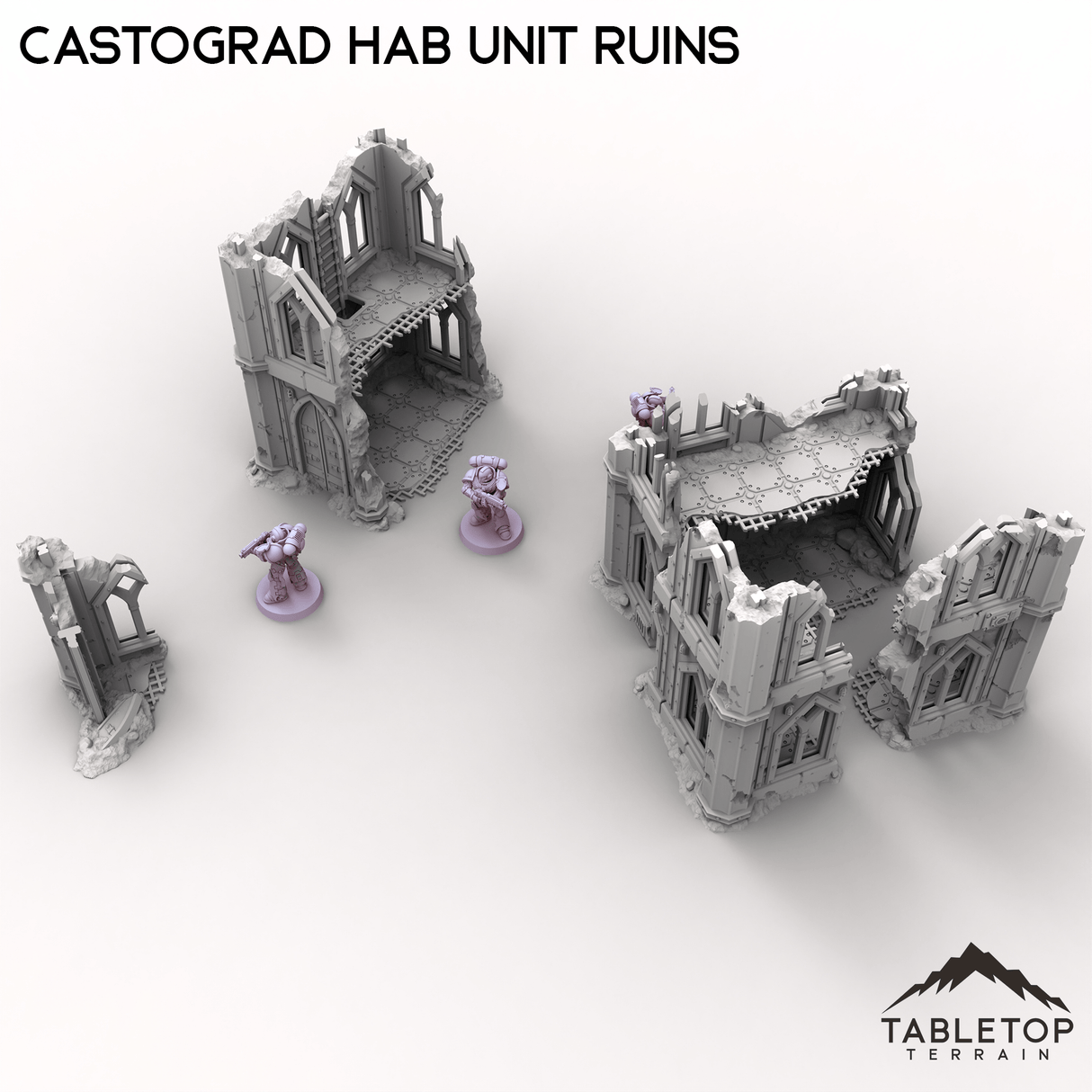 Tabletop Terrain Ruins Castograd Hab Unit Ruins