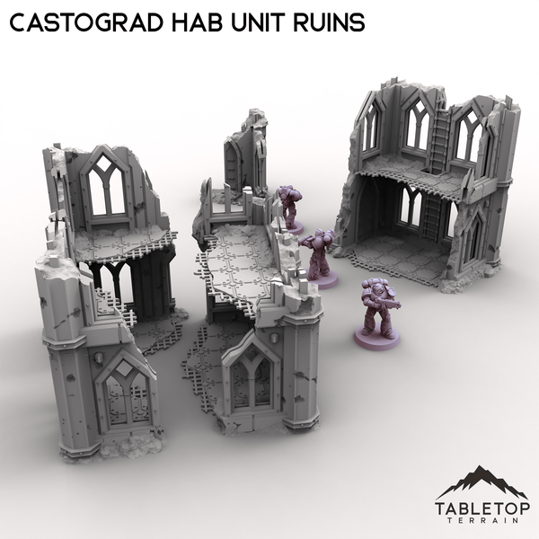 Tabletop Terrain Ruins Castograd Hab Unit Ruins