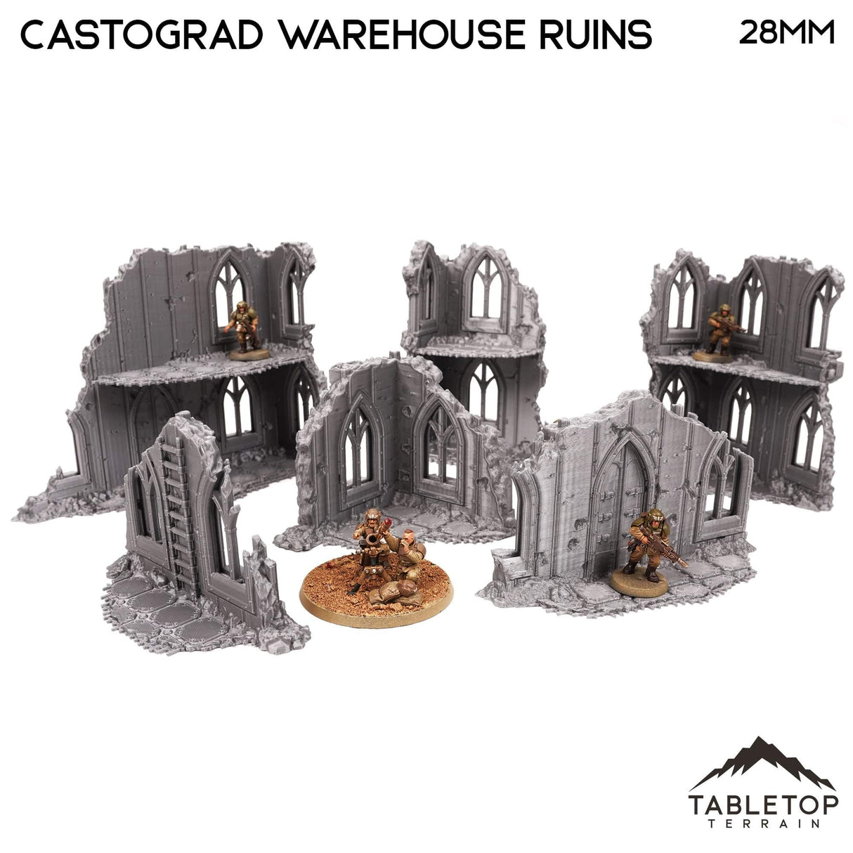 Tabletop Terrain Ruins Castograd Warehouse Ruins