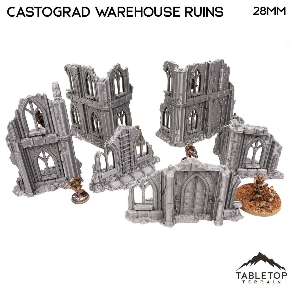 Tabletop Terrain Ruins Castograd Warehouse Ruins