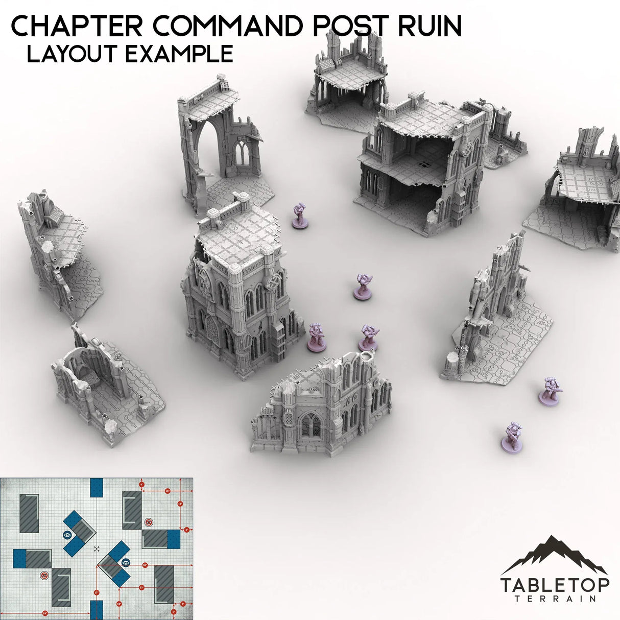 Tabletop Terrain Ruins Chapter Command Post Ruin