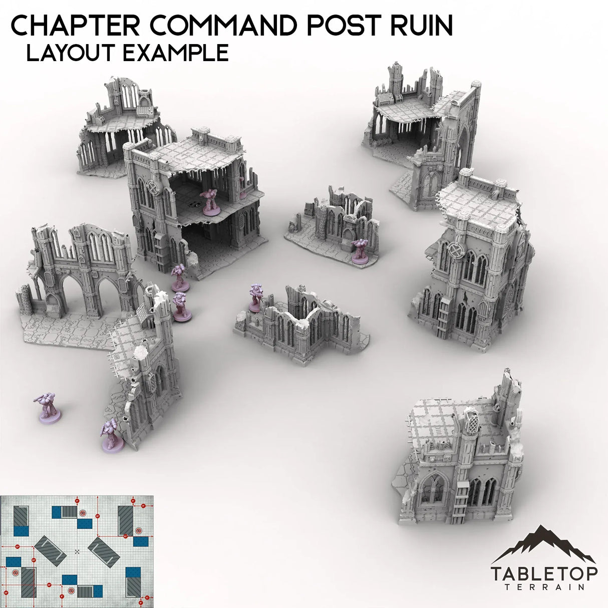 Tabletop Terrain Ruins Chapter Command Post Ruin