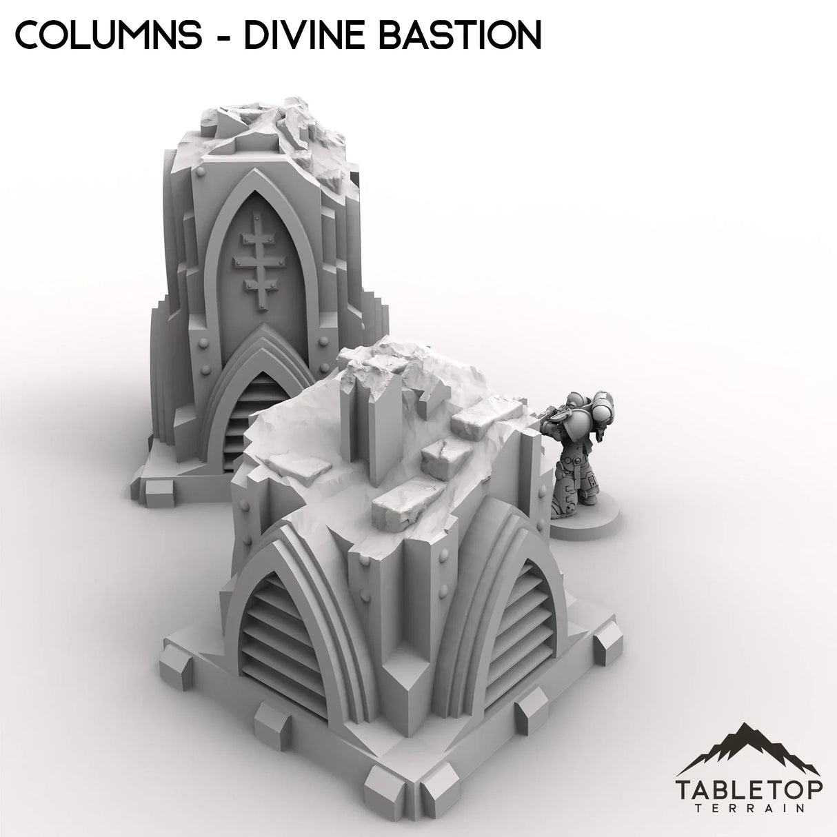 Tabletop Terrain Ruins Columns - Divine Bastion, a Failed Arcology