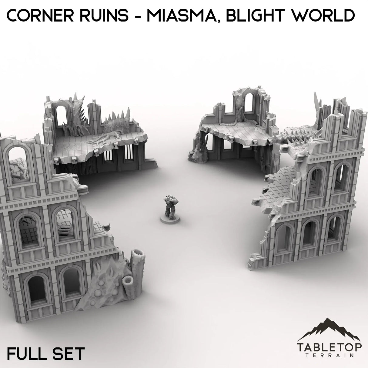 Tabletop Terrain Ruins Corner Ruins - Miasma, Blight World