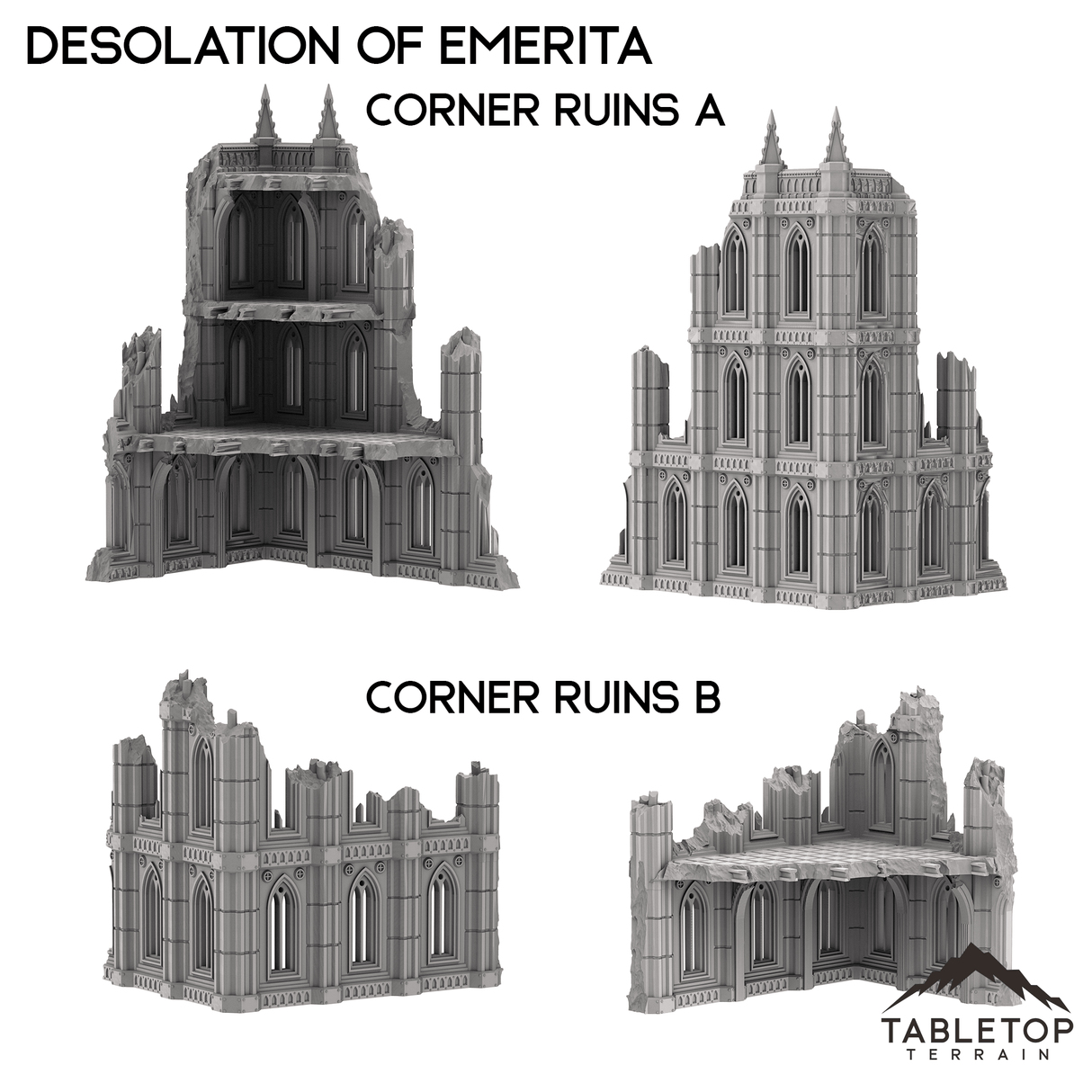 Tabletop Terrain Ruins Corner Ruins - The Desolation of Emerita