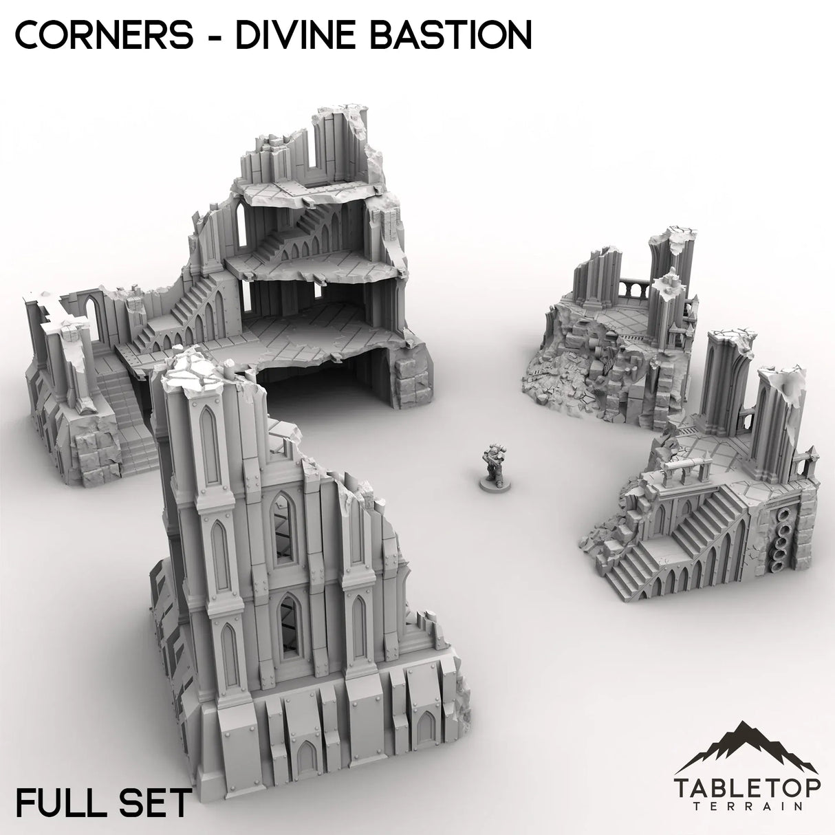 Tabletop Terrain Ruins Corners - Divine Bastion, a Failed Arcology