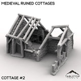 Tabletop Terrain Ruins Cottage 2 / 32mm Medieval Ruined Cottages