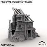 Tabletop Terrain Ruins Cottage 4 / 32mm Medieval Ruined Cottages