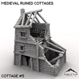 Tabletop Terrain Ruins Cottage 5 / 32mm Medieval Ruined Cottages