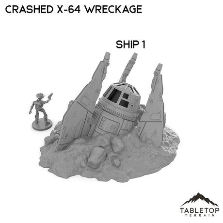 Tabletop Terrain Ruins Crashed X-64 Tri-Wing Wreckage