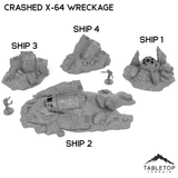 Tabletop Terrain Ruins Crashed X-64 Tri-Wing Wreckage