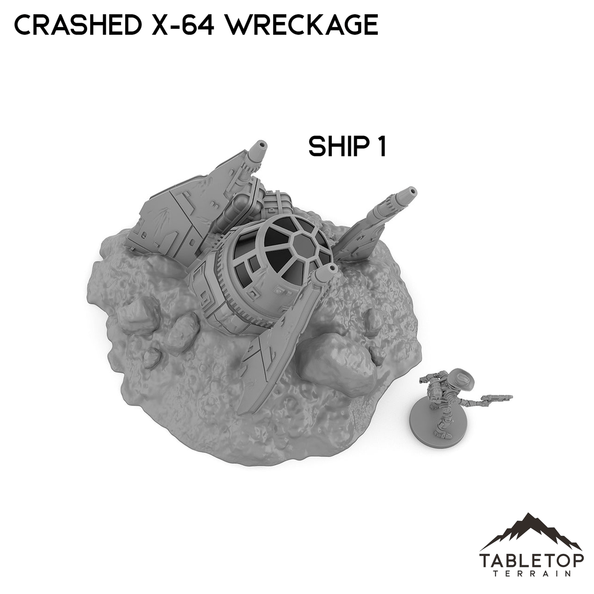 Tabletop Terrain Ruins Crashed X-64 Tri-Wing Wreckage