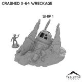 Tabletop Terrain Ruins Crashed X-64 Tri-Wing Wreckage