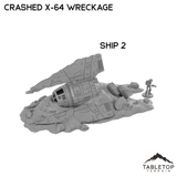 Tabletop Terrain Ruins Crashed X-64 Tri-Wing Wreckage