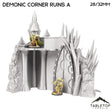 Tabletop Terrain Ruins Demonic Corner Ruins - Belkartam, Corrupted Ancient World