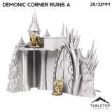 Tabletop Terrain Ruins Demonic Corner Ruins - Belkartam, Corrupted Ancient World