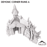 Tabletop Terrain Ruins Demonic Corner Ruins - Belkartam, Corrupted Ancient World