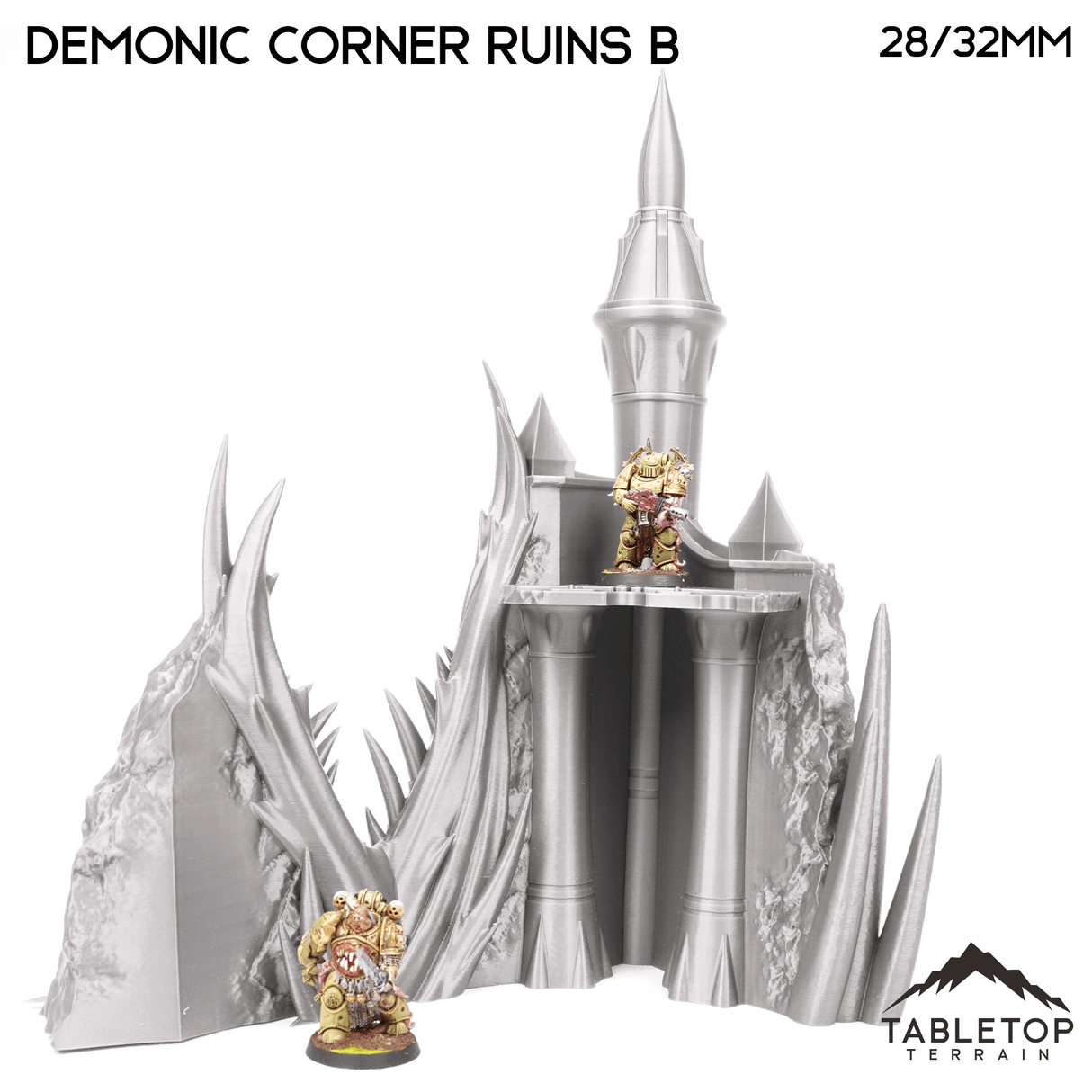 Tabletop Terrain Ruins Demonic Corner Ruins - Belkartam, Corrupted Ancient World