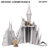 Tabletop Terrain Ruins Demonic Corner Ruins - Belkartam, Corrupted Ancient World