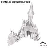 Tabletop Terrain Ruins Demonic Corner Ruins - Belkartam, Corrupted Ancient World