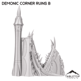 Tabletop Terrain Ruins Demonic Corner Ruins - Belkartam, Corrupted Ancient World