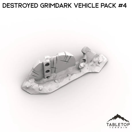 Tabletop Terrain Ruins Destroyed Grimdark Vehicle Pack