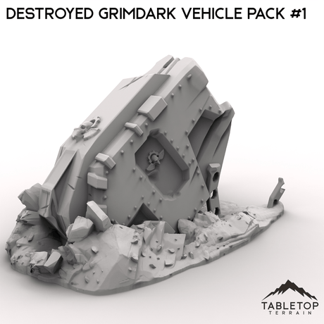 Tabletop Terrain Ruins Destroyed Grimdark Vehicle Pack