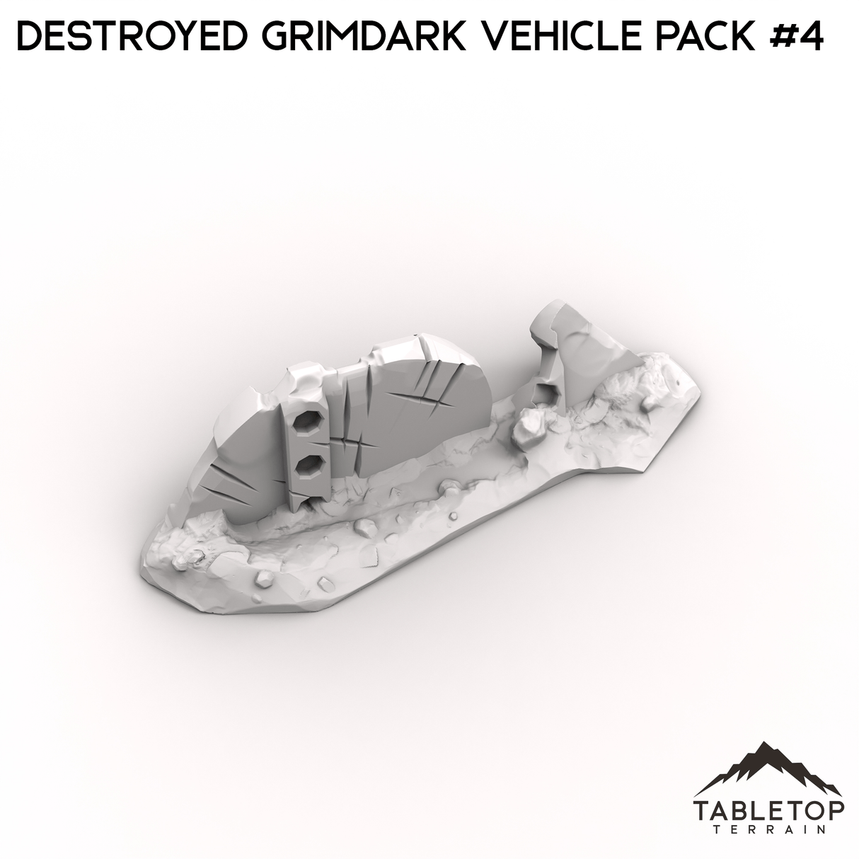 Tabletop Terrain Ruins Destroyed Grimdark Vehicle Pack