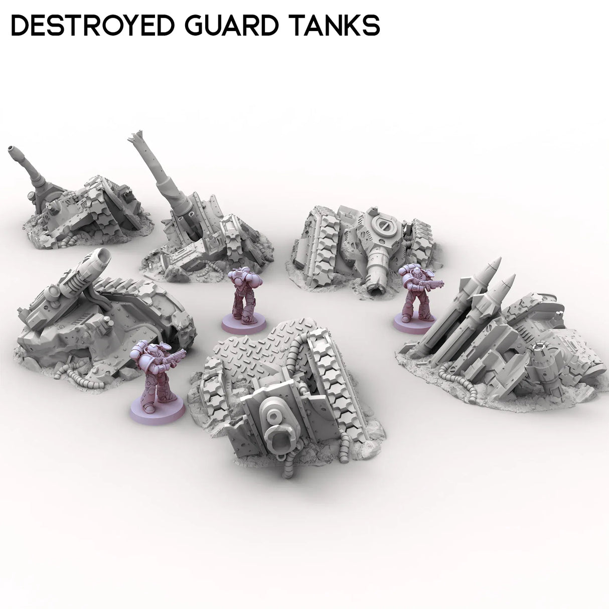 Tabletop Terrain Ruins Destroyed Guard Tanks