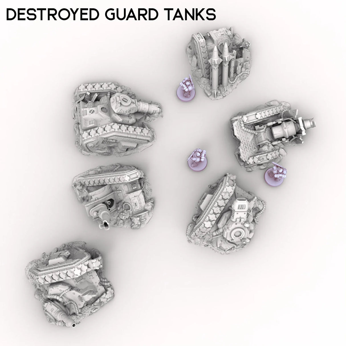 Tabletop Terrain Ruins Destroyed Guard Tanks