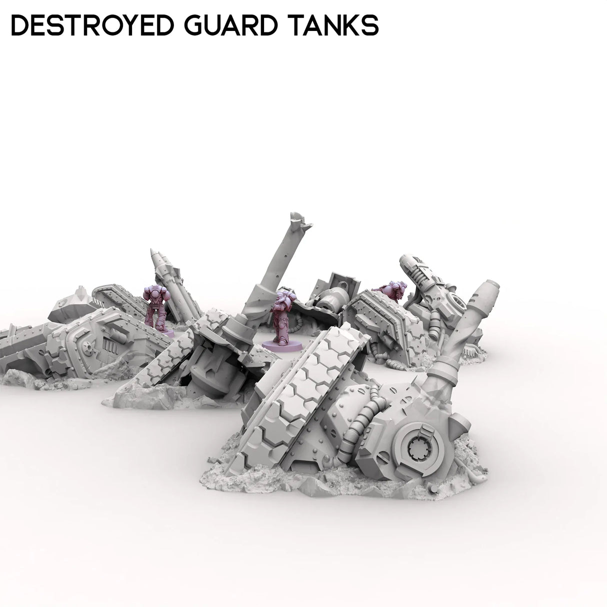 Tabletop Terrain Ruins Destroyed Guard Tanks
