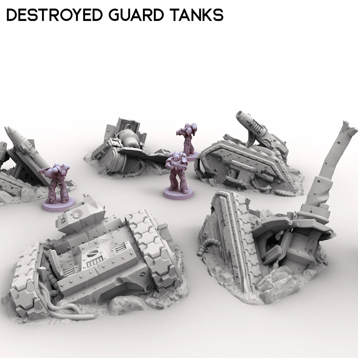 Tabletop Terrain Ruins Destroyed Guard Tanks